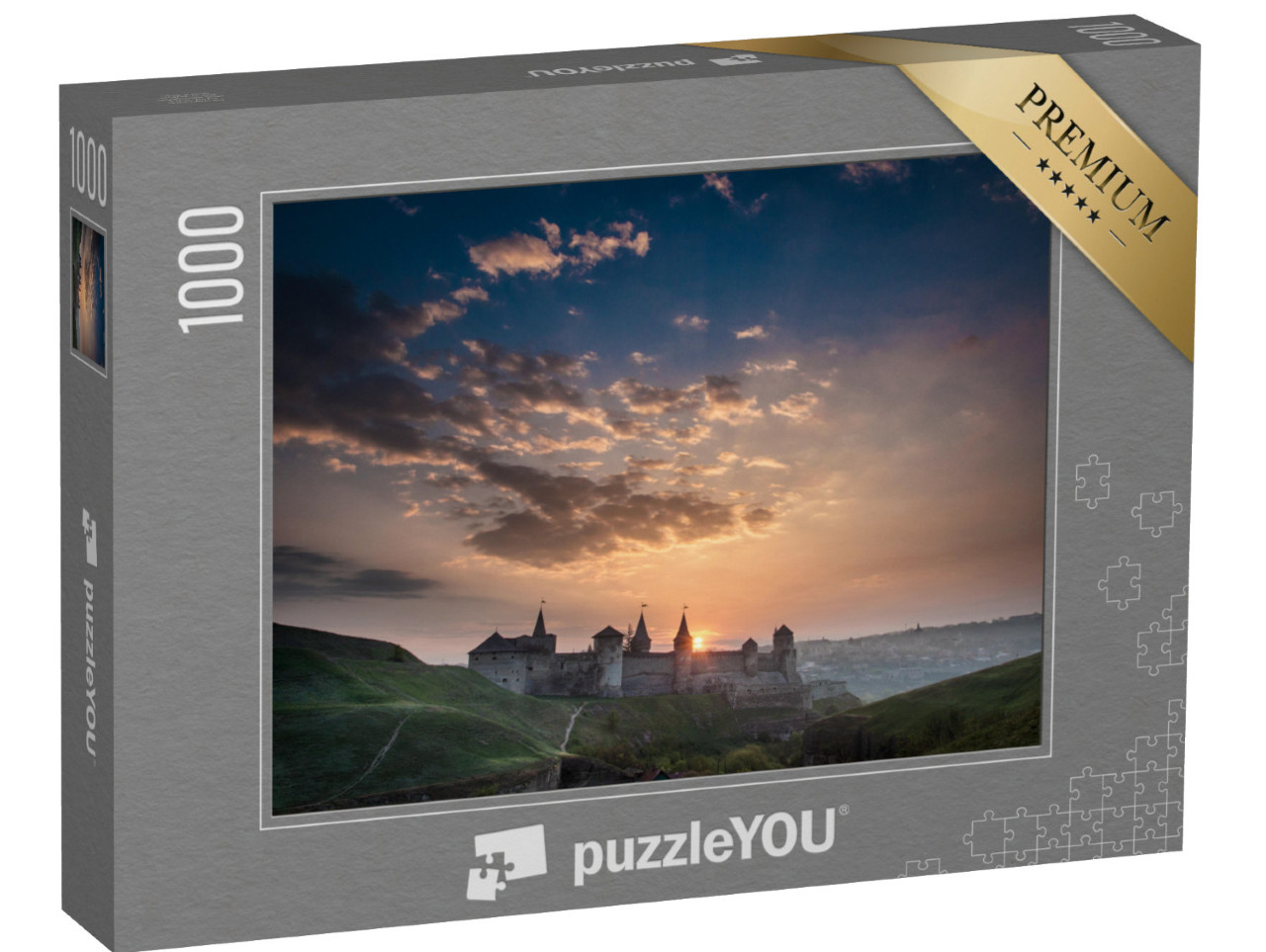 Puzzle 1000 pezzi „Fortezza di Kamianets-Podilskyi, Ucraina“