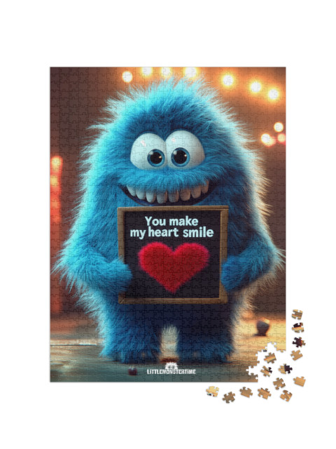 Puzzle 1000 pezzi „LITTLEMONSTERTIME: You make my heart smile“