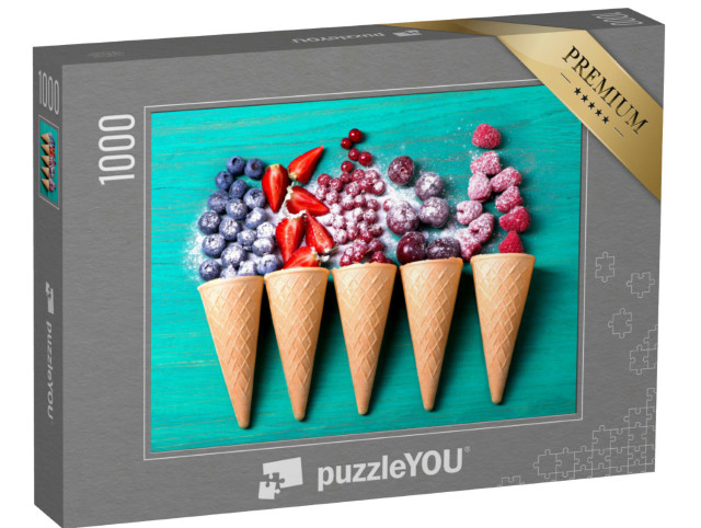 Puzzle 1000 pezzi „Coni gelato con frutta fresca“