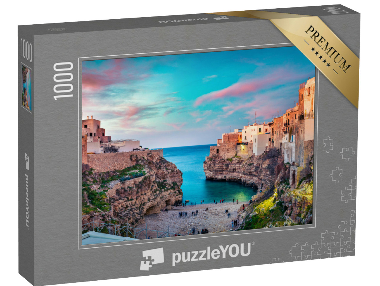 Puzzle 1000 pezzi „Sera a Polignano a Mare, Puglia, Italia“