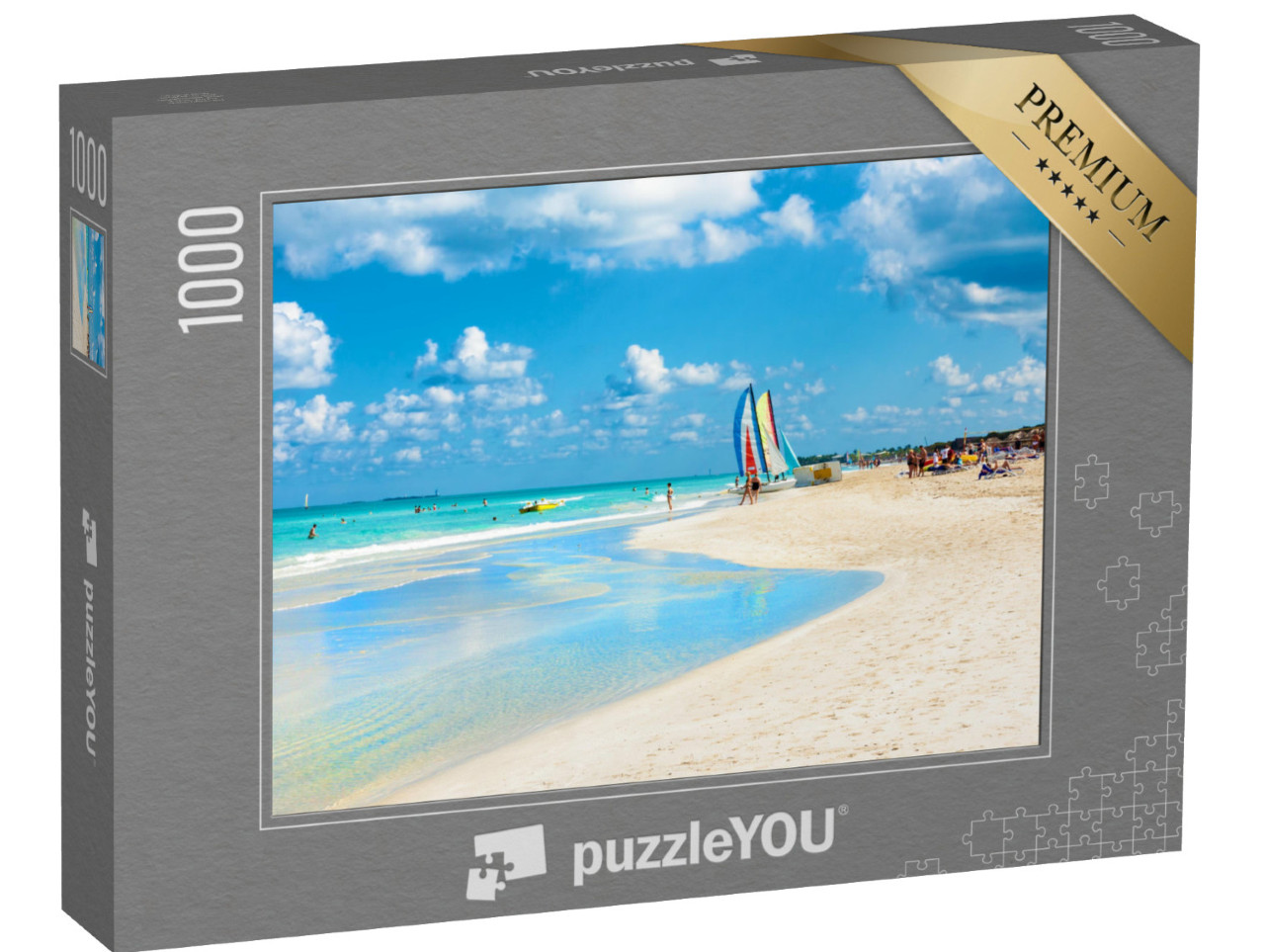 Puzzle 1000 pezzi „La famosa spiaggia di Varadero a Cuba con il mare color turchese“