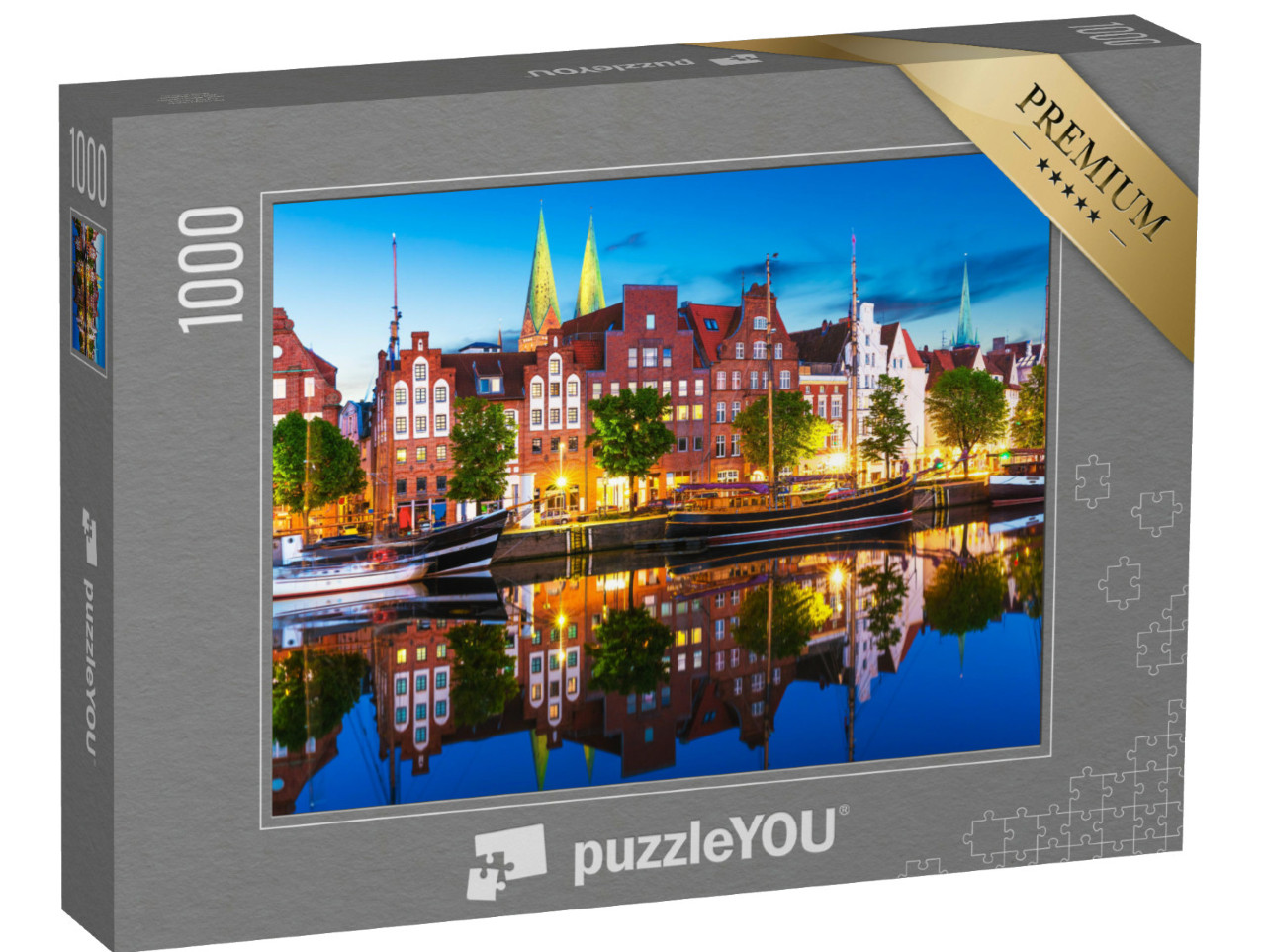 Puzzle 1000 pezzi „Centro storico e architettura di Lubecca, Germania“