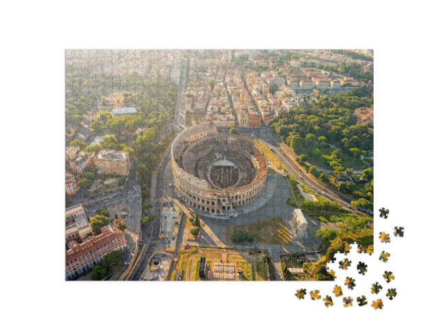 Puzzle 1000 pezzi „Roma, Italia. Colosseo - Anfiteatro romano monumentale a tre piani“