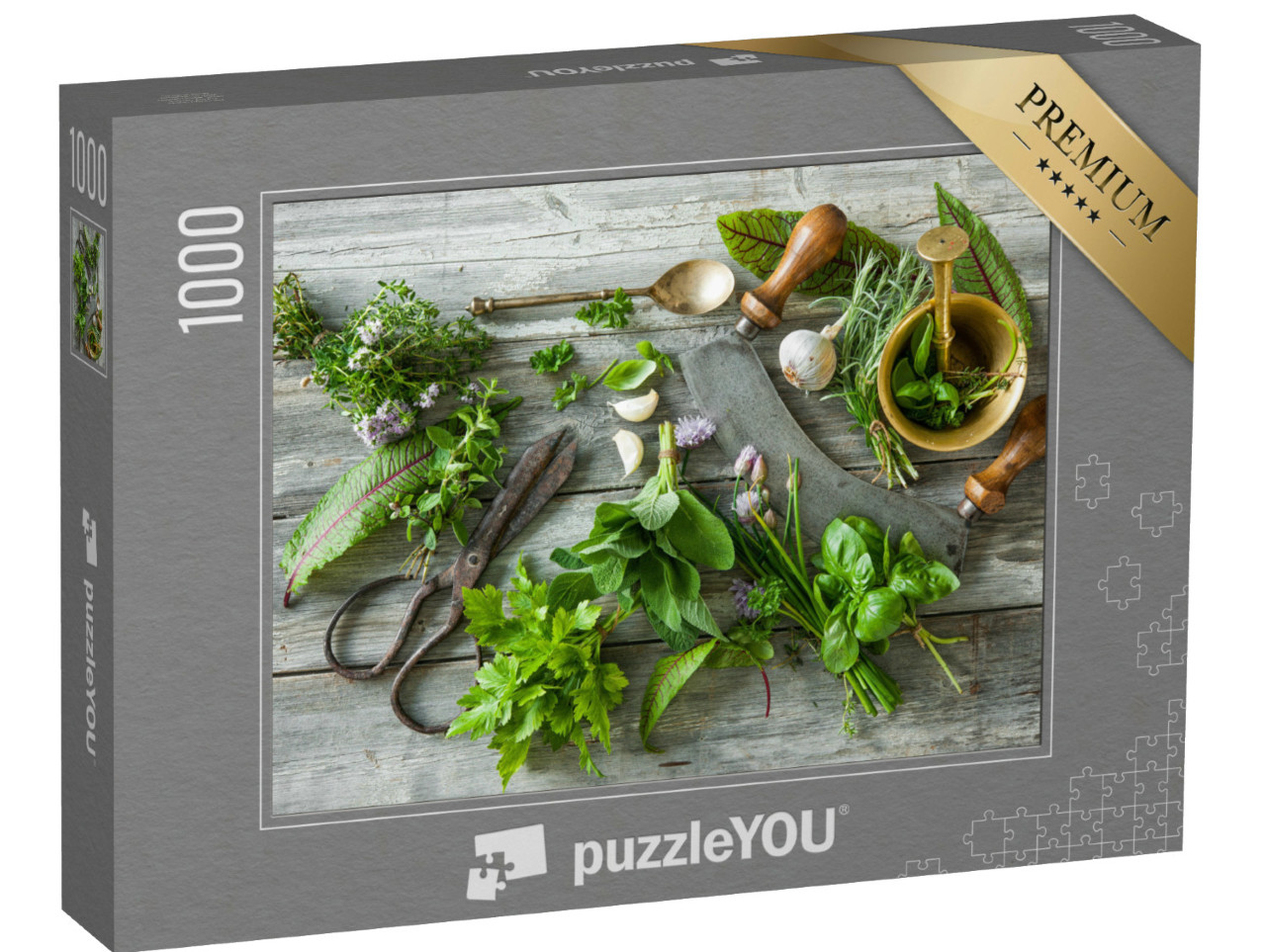 Puzzle 1000 pezzi „Spezie fresche ed erbe da cucina“