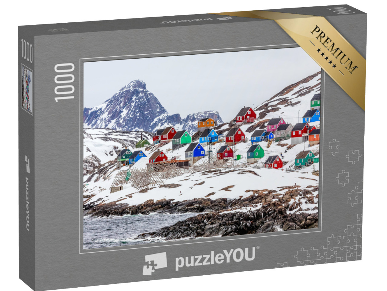 Puzzle 1000 pezzi „Il villaggio di Kangamiut, Groenlandia, metà 2015“