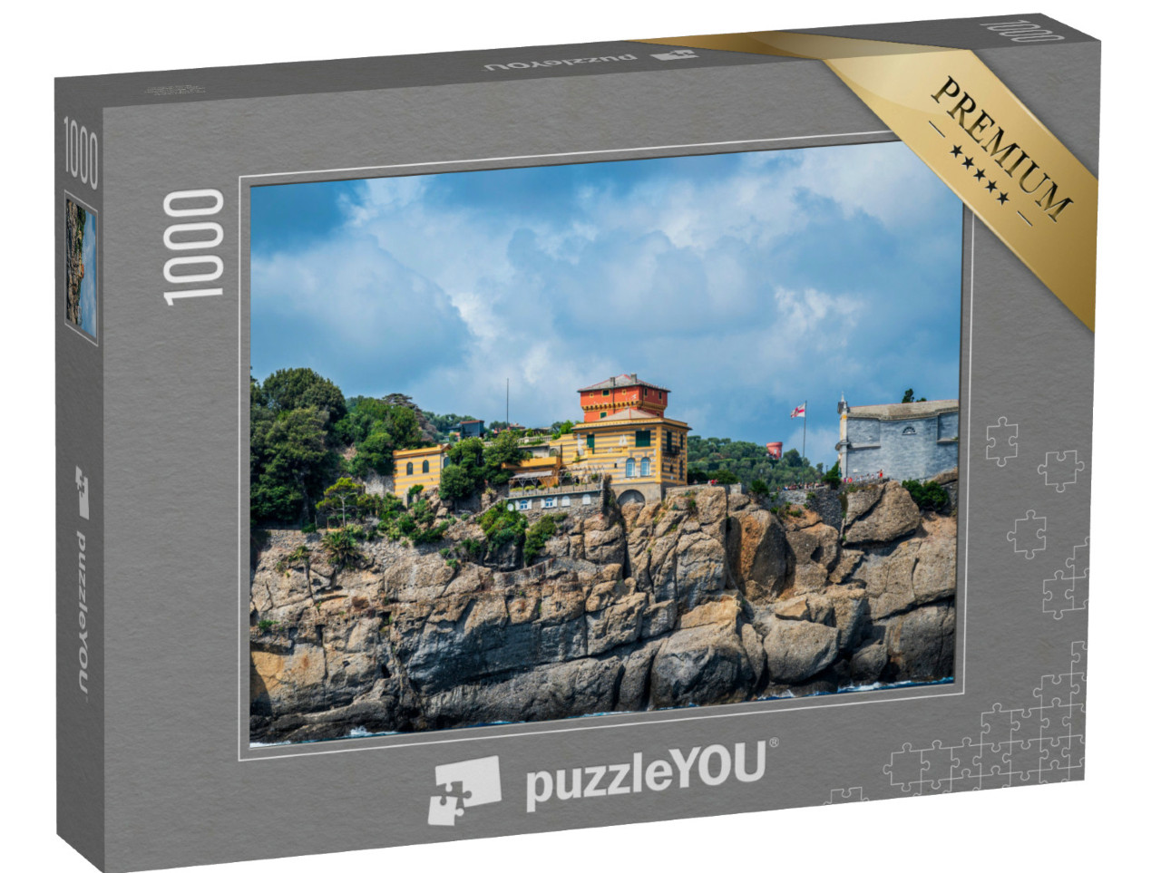 Puzzle 1000 pezzi „Portofino. Centro storico della Liguria adagiato sul mare. Un golfo da sogno. Un'Italia meravigliosa.“