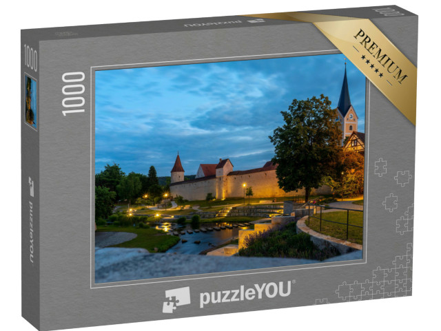 Puzzle 1000 pezzi „Berching di sera, quartiere di Neumarkt“