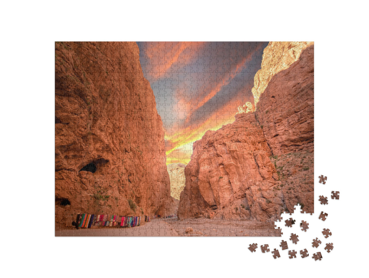 Puzzle 1000 pezzi „Gola del Todra in Marocco“