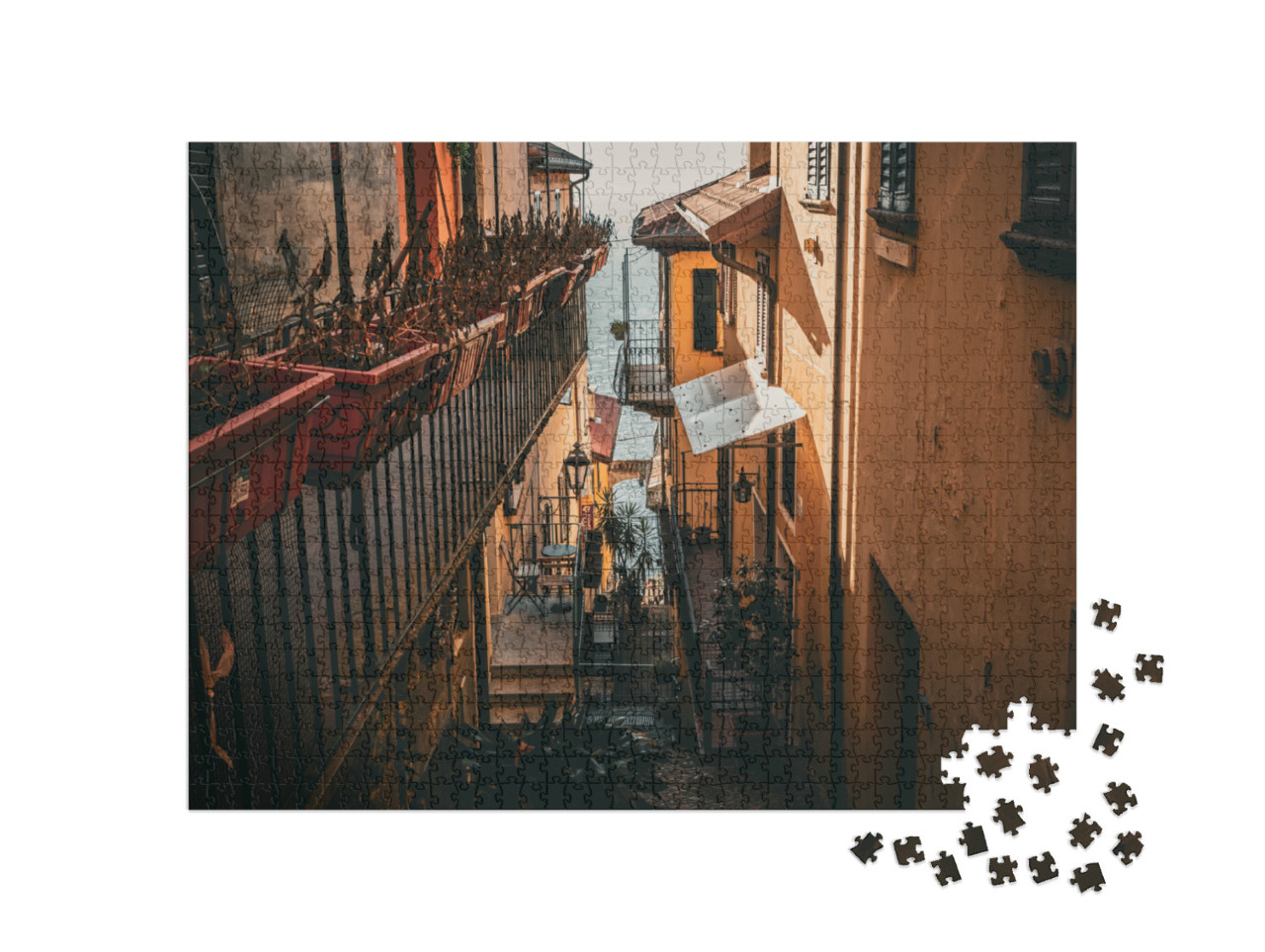 Puzzle 1000 pezzi „Il lago di Como, nel nord Italia, offre panorami mozzafiato con acqua cristallina“