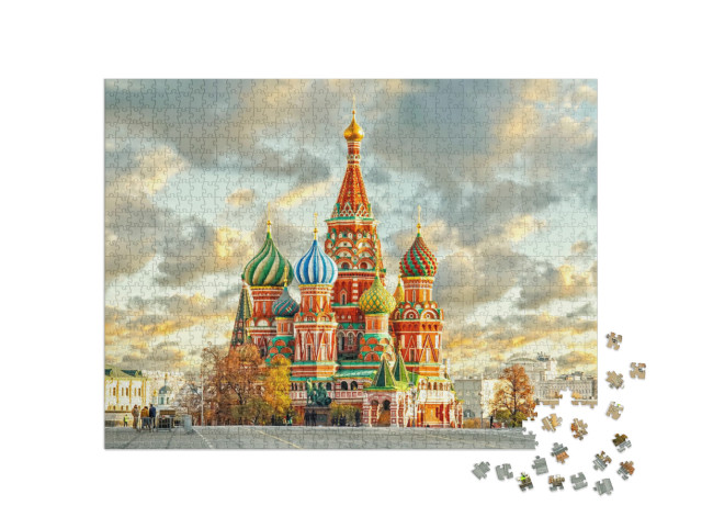 Puzzle 1000 pezzi „Cattedrale di San Basilio sulla Piazza Rossa, Mosca, Russia“