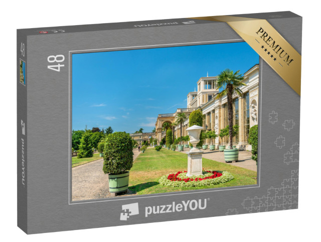 Puzzle 48 pezzi „Palazzo dell'Orangerie nel parco di Sanssouci, Potsdam, Germania“