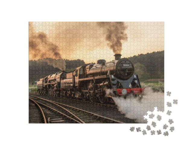 Puzzle 1000 pezzi „Locomotive a vapore a doppia testa“