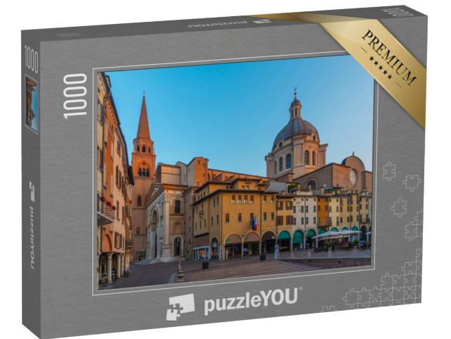 Puzzle 1000 pezzi „Paesaggio della città di Mantova sovrastato dalla Basilica di Sant'Andrea.“