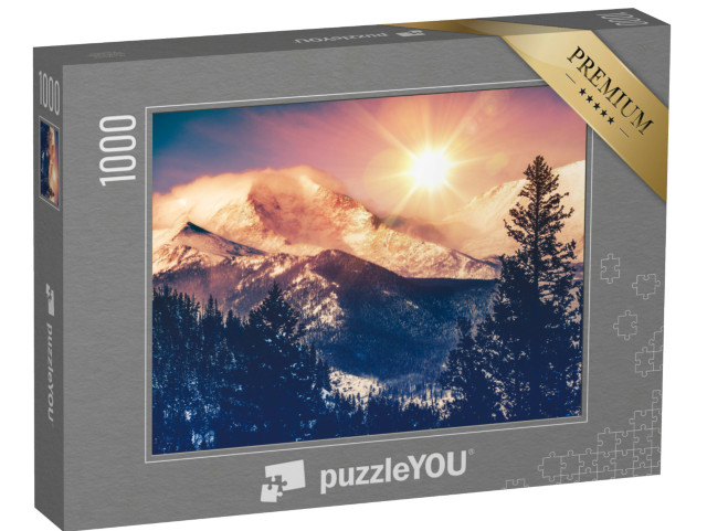 Puzzle 1000 pezzi „Vista sulle montagne del Colorado, Montagne Rocciose“