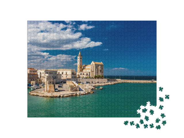 Puzzle 1000 pezzi „La splendida cattedrale romanica Basilica di San Nicola Pellegrino a Trani, in Puglia“