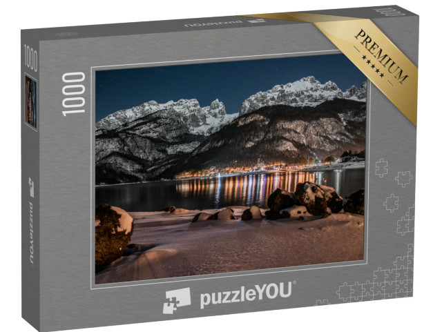 Puzzle 1000 pezzi „Luci notturne nel lago di Molveno“