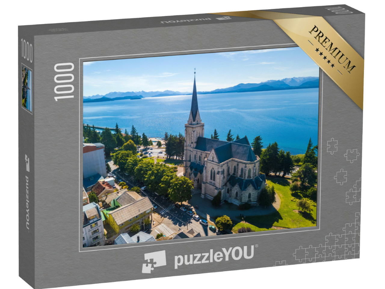 Puzzle 1000 pezzi „Chiesa nella città di Bariloche, Argentina“