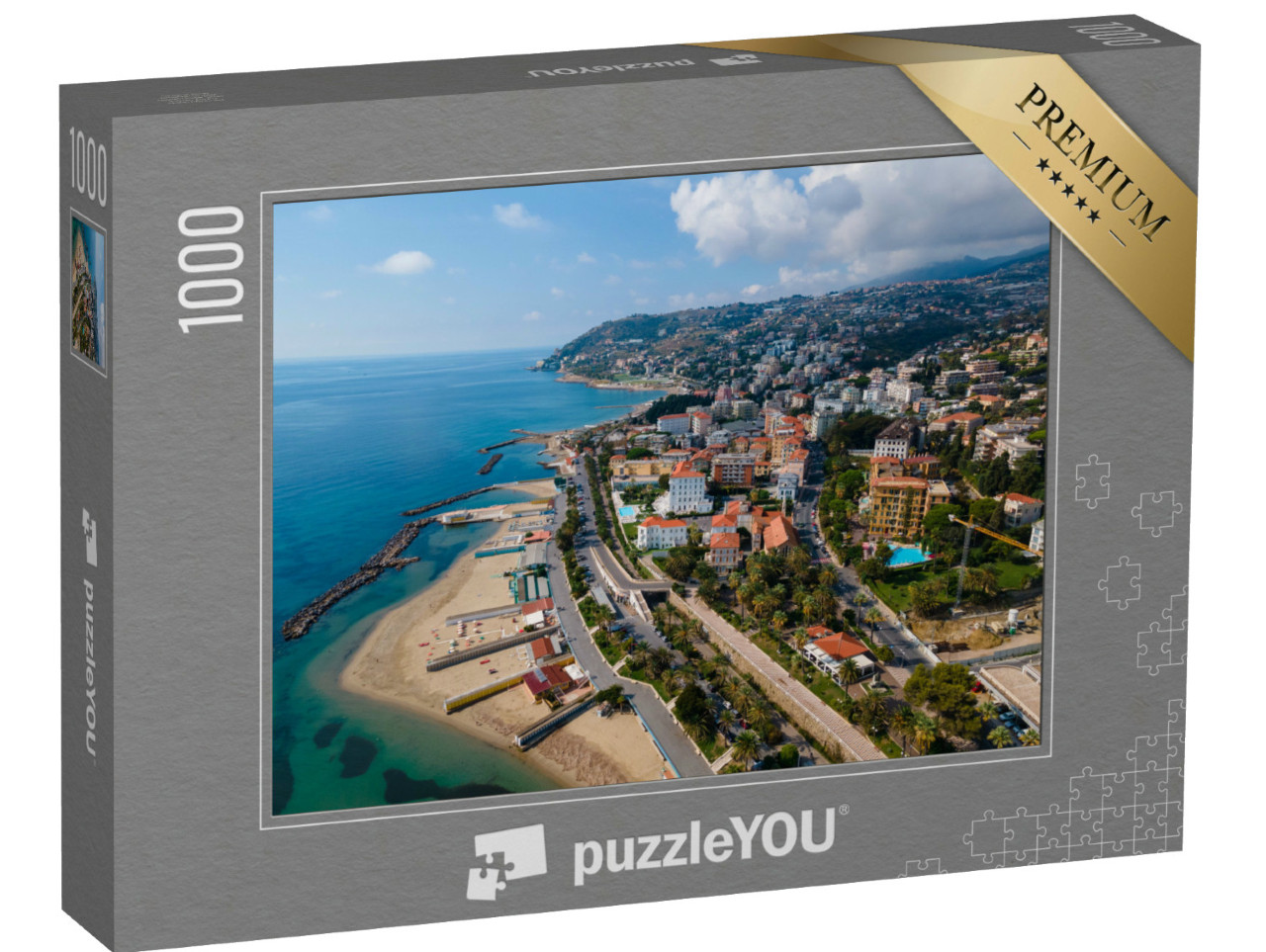 Puzzle 1000 pezzi „Vista panoramica di Sanremo“