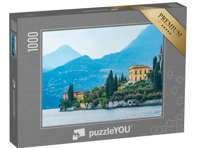 Puzzle 1000 pezzi „Villa Cipressi vista da villa Monastero a Varenna in Italia“