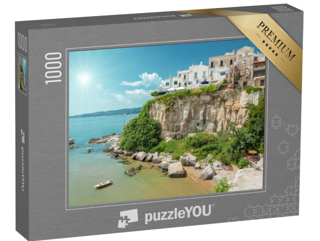 Puzzle 1000 pezzi „Vecchia città di Vieste in Puglia, Italia“