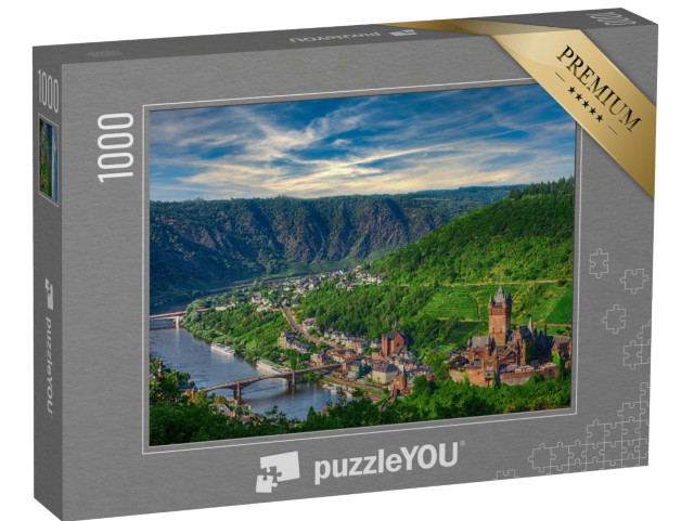 Puzzle 1000 pezzi „La città e il castello di Cochem sulla Mosella in Germania“