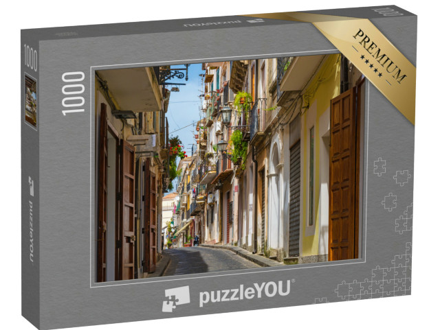 Puzzle 1000 pezzi „antica strada di charme nel centro storico di Pizzo, Calabria, sud Italia“