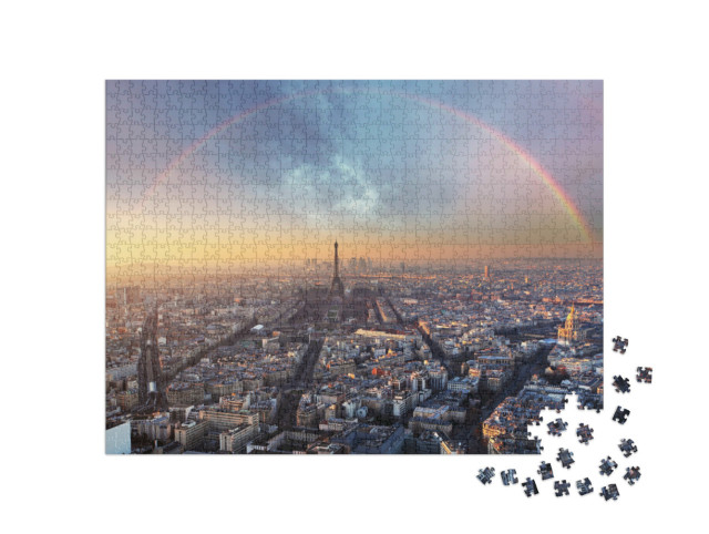 Puzzle 1000 pezzi „Arcobaleno su Parigi“