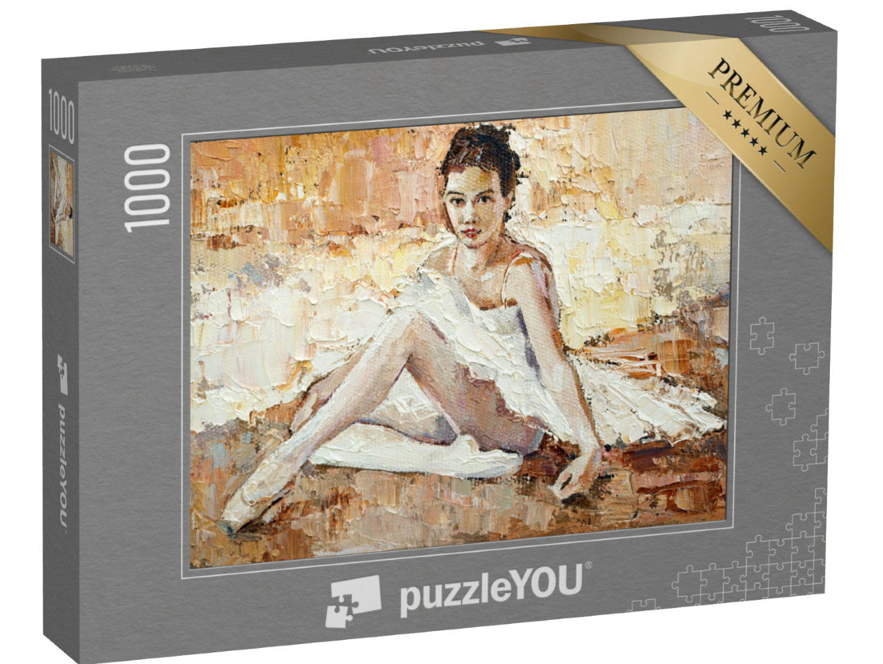 Puzzle 1000 pezzi „Pittura a olio: Ballerina con scarpe da punta“