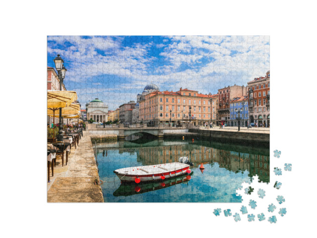 Puzzle 1000 pezzi „Luoghi di interesse e bellezze del Nord Italia - Trieste città elegante“