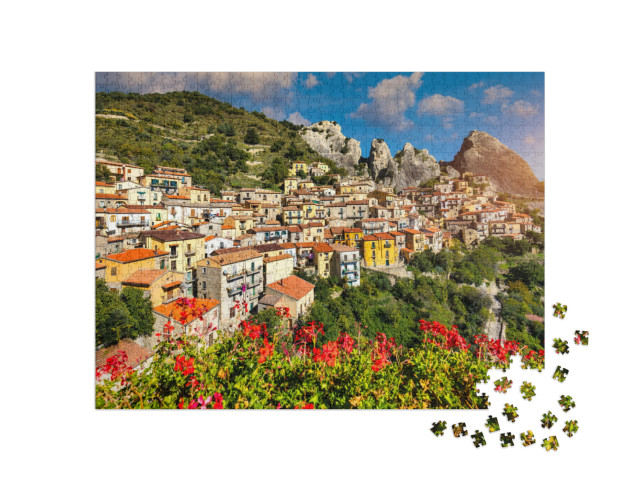 Puzzle 1000 pezzi „Castelmezzano negli Appennini, Basilicata, Italia“