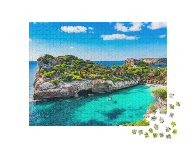 Puzzle 1000 pezzi „Spiaggia di Maiorca, Spagna, Mar Mediterraneo“