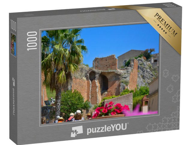 Puzzle 1000 pezzi „Italia, Italia, Sicilia, Taormina, al Greco, teatro romano, Teatro Greco, Romano, arco a tutto sesto“