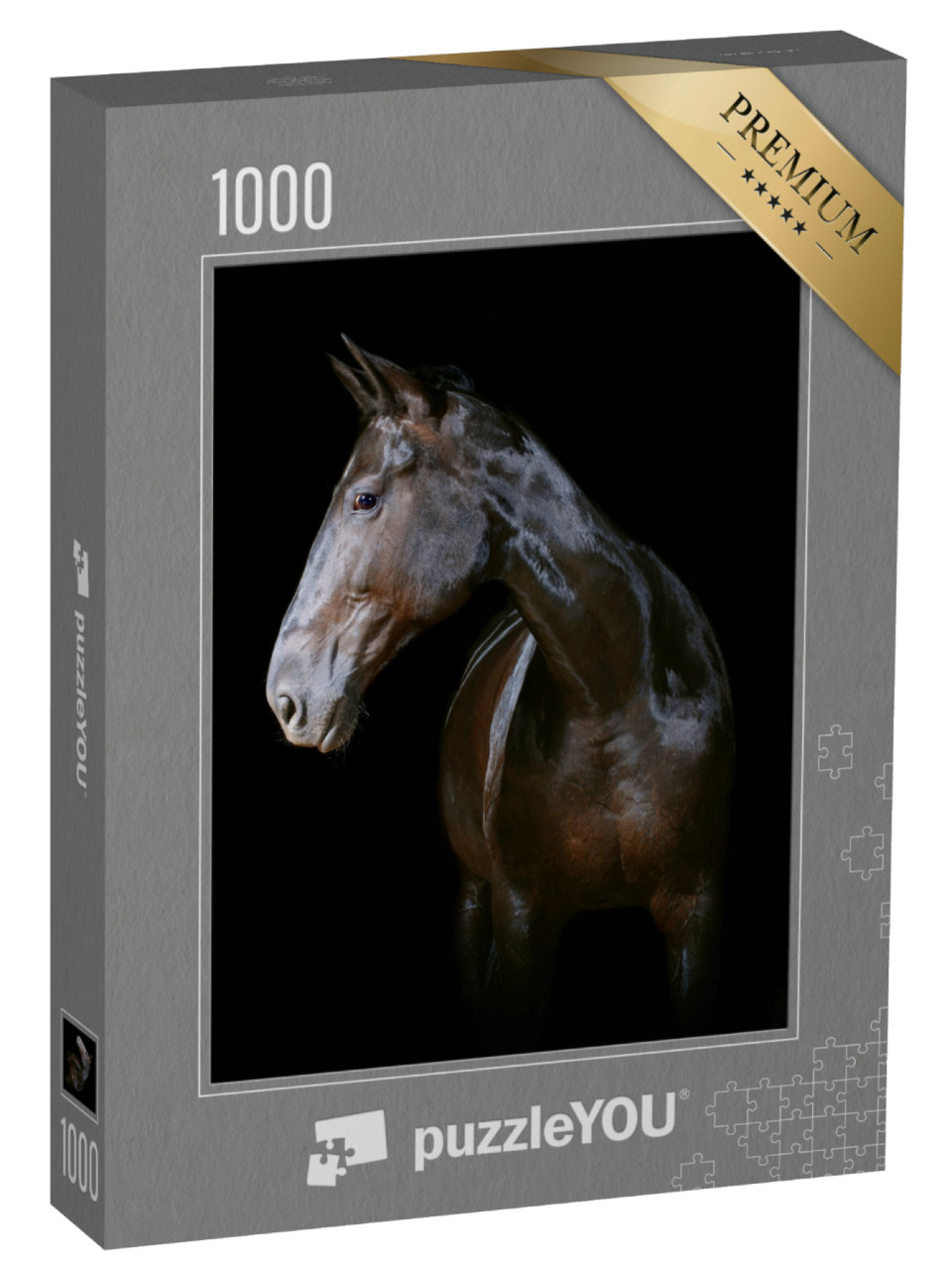 Puzzle 1000 pezzi „Cavallo nero“