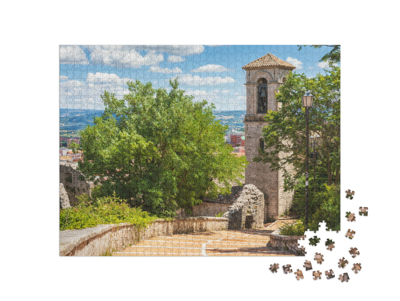 Puzzle 1000 pezzi „Via di Campobasso, capoluogo della regione Molise, Italia“