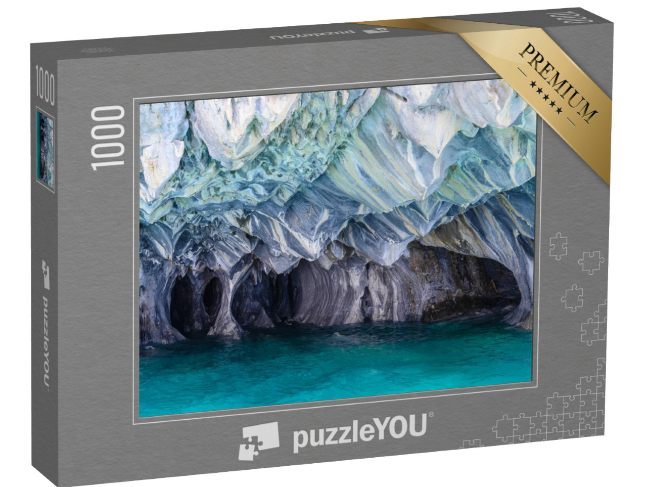 Puzzle 1000 pezzi „Le grotte di marmo del lago General Carrera in Cile“