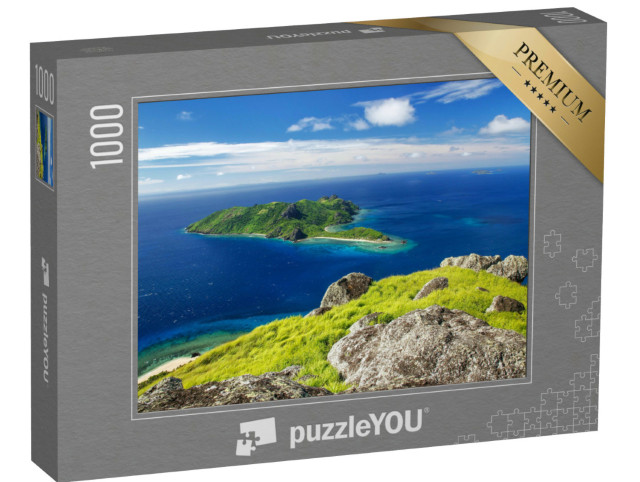 Puzzle 1000 pezzi „Vista dell'isola di Kuata dal vulcano Vatuvula, Isole Yasawa, Fiji“