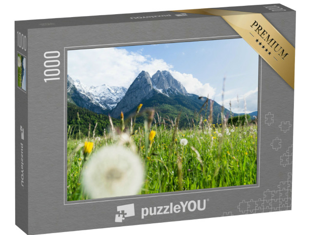 Puzzle 1000 pezzi „Zugspitze nei prati fioriti“