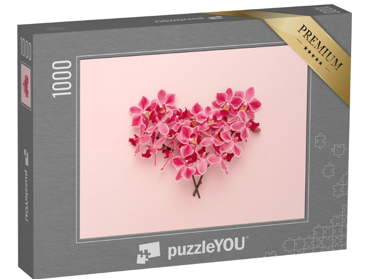 Puzzle 1000 pezzi „Un cuore di orchidee“