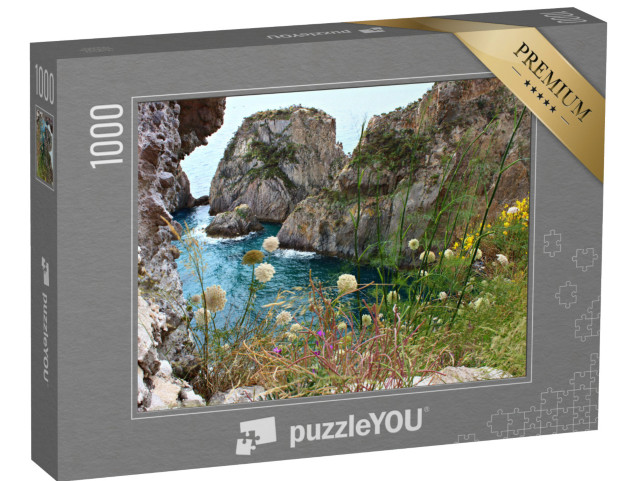 Puzzle 1000 pezzi „Italia, Lazio: Gli scogli dell'Isola di Ponza.“