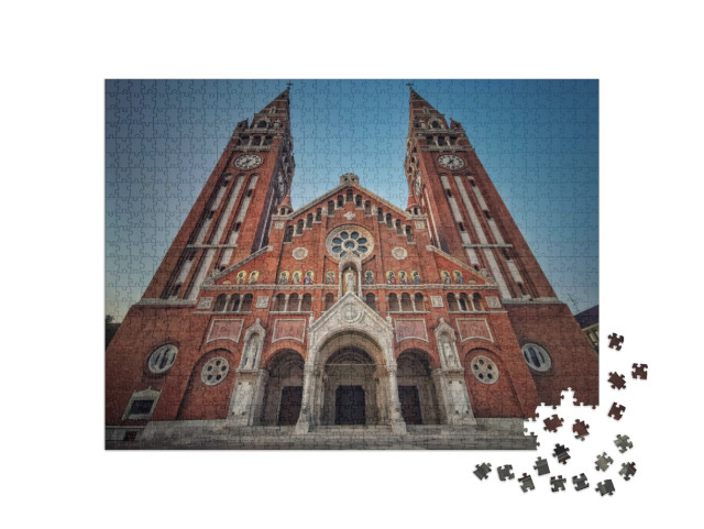 Puzzle 1000 pezzi „Una delle bellezze dell'Ungheria è la cattedrale di Szeged“