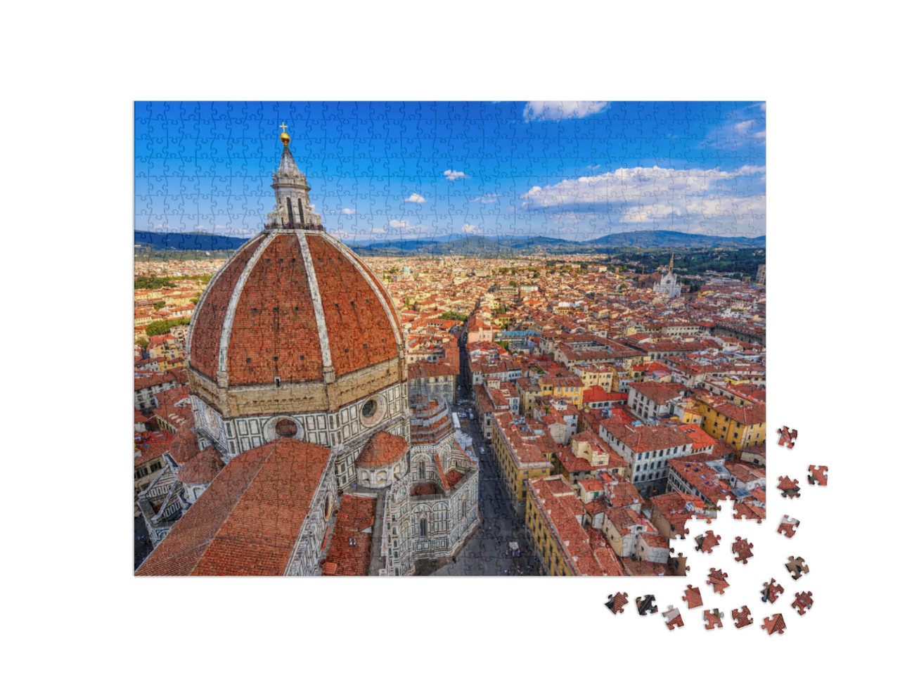 Puzzle 1000 pezzi „Bellissimo scatto di Firenze, Italia“