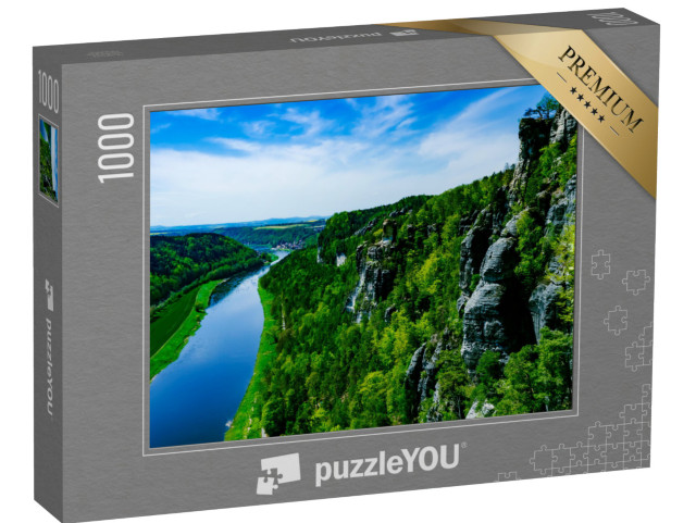 Puzzle 1000 pezzi „Vista sull'Elba nella Svizzera sassone“