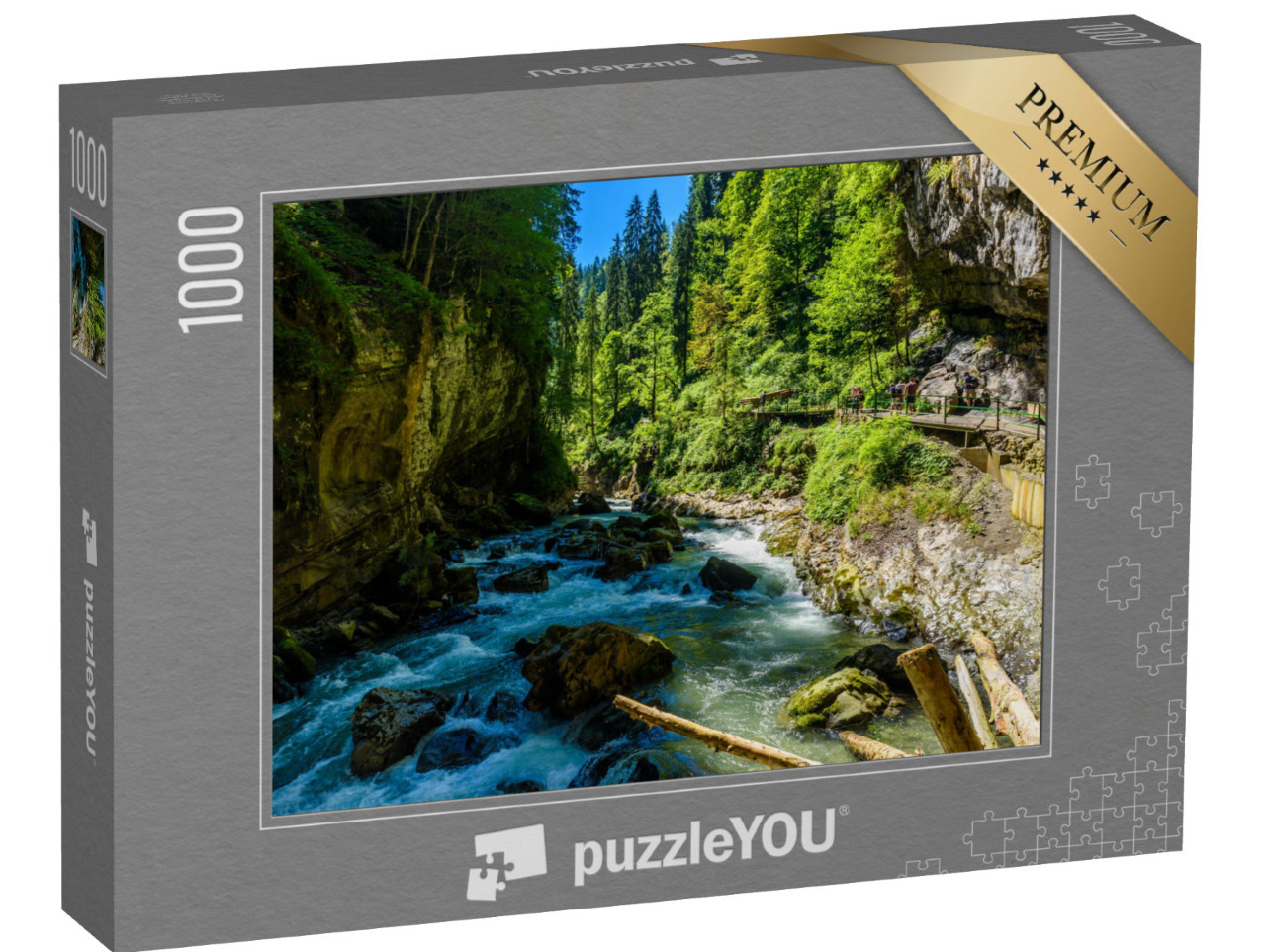 Puzzle 1000 pezzi „Wilde Breitachklamm, Baviera, Germania“