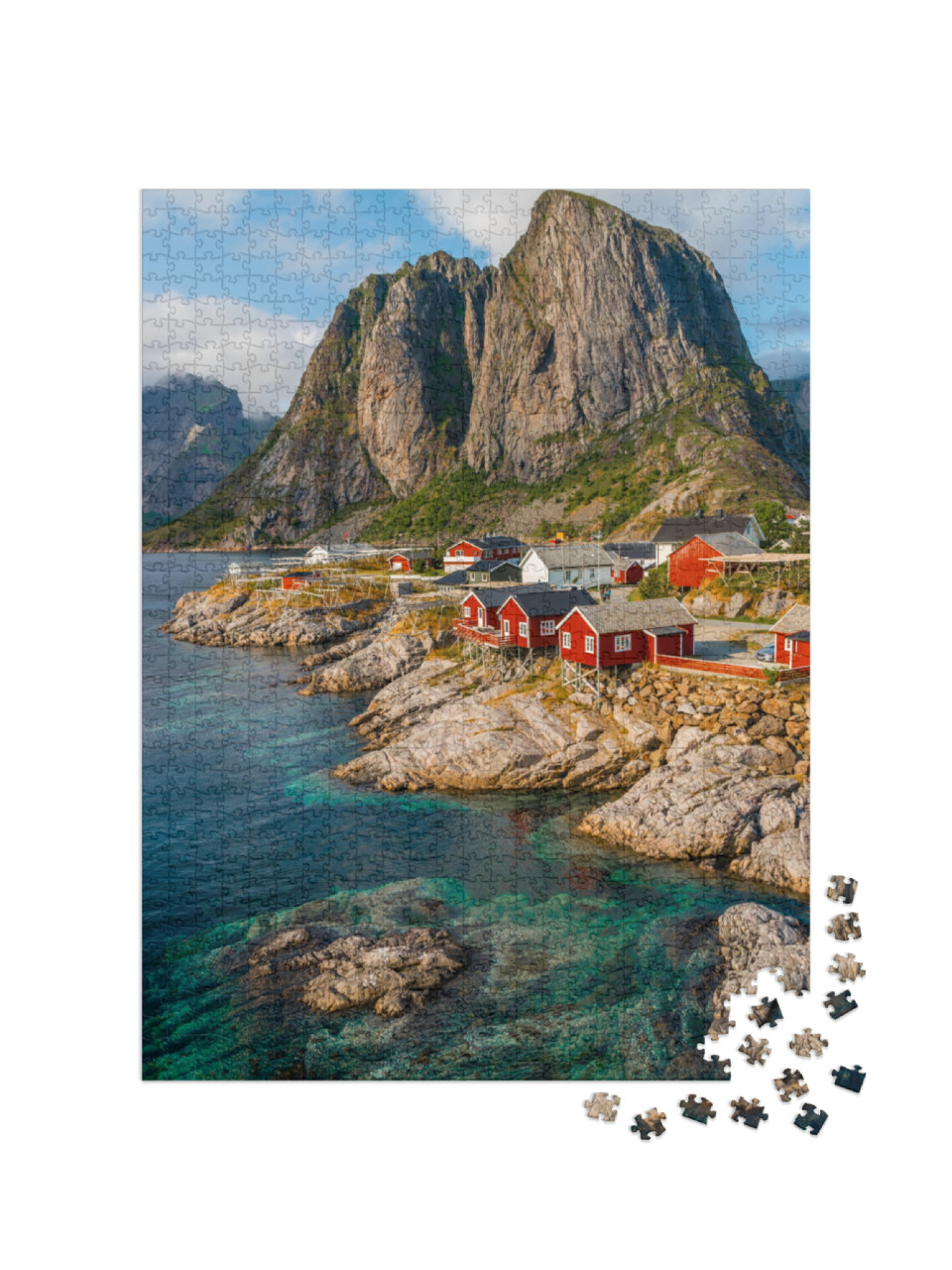 Puzzle 1000 pezzi „Foto di Hamnøy, Isole Lofoten, Norvegia“