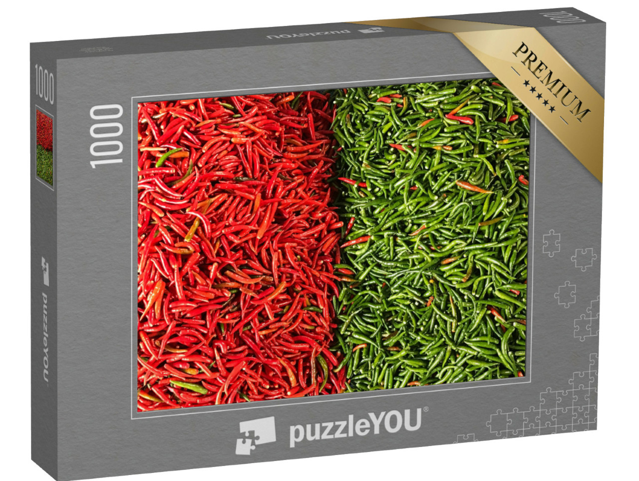 Puzzle 1000 pezzi „Peperoncino rosso e verde“