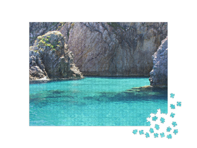 Puzzle 1000 pezzi „Italia, Lazio: Il meraviglioso mare dell'Isola di Ponza.“