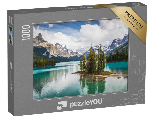 Puzzle 1000 pezzi „L'isola fantasma nel lago Maligne nel Parco Nazionale di Jasper in Alberta, Canada“