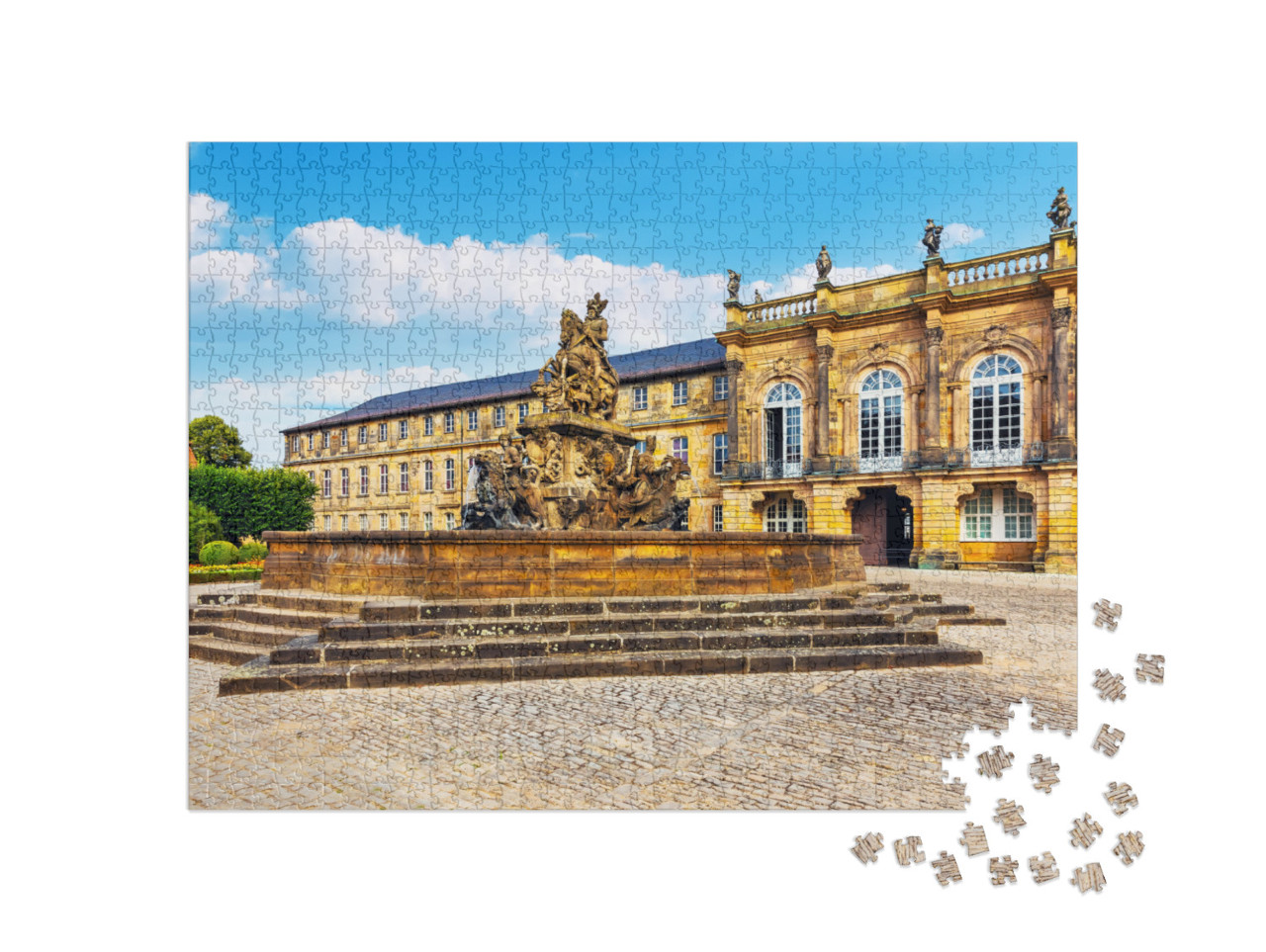 Puzzle 1000 pezzi „Paesaggio estivo di Bayreuth, Baviera, Germania“