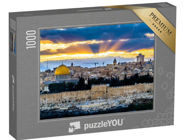 Puzzle 1000 pezzi „Raggi di sole sulla Città Vecchia di Gerusalemme“