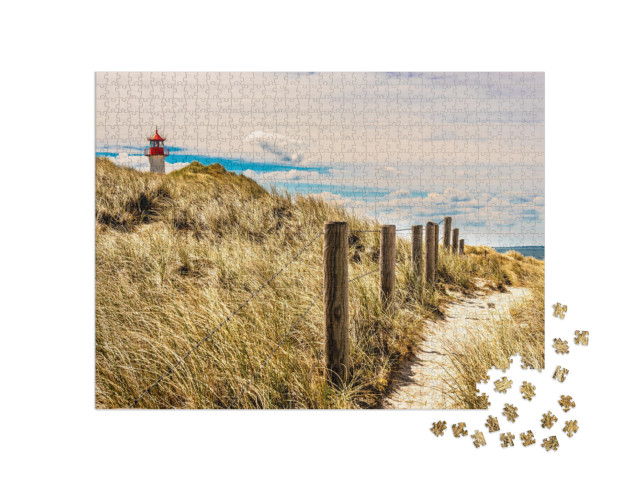 Puzzle 1000 pezzi „Faro di Sylt, Mare del Nord, Germania“